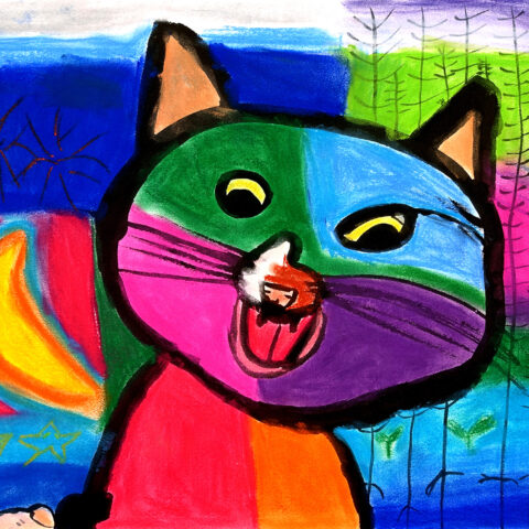 西下紘生「カラフルネコ」