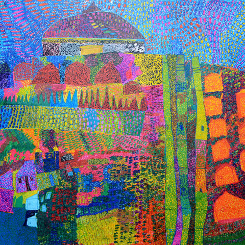 渡井照美「西洋の街並み」