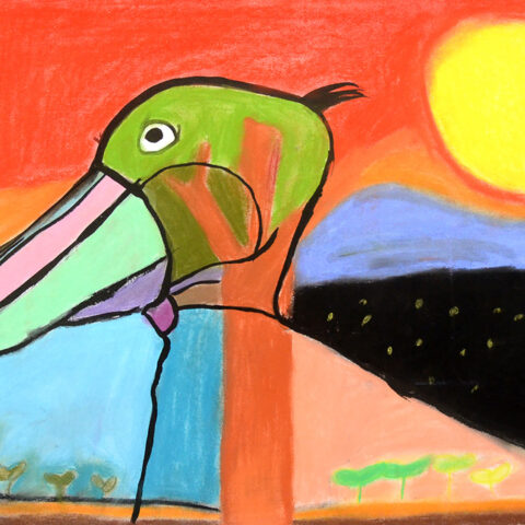 西下紘生「夕日の鳥」