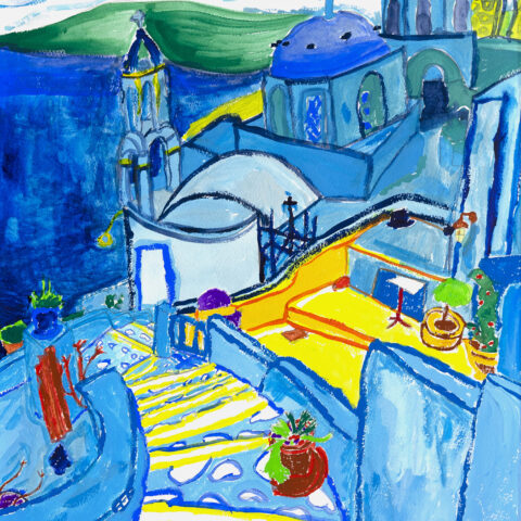 波平佳也乃「ギリシャの街並み」