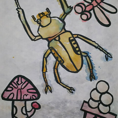 赤池祥仁「ヤンバルテナガコガネ」