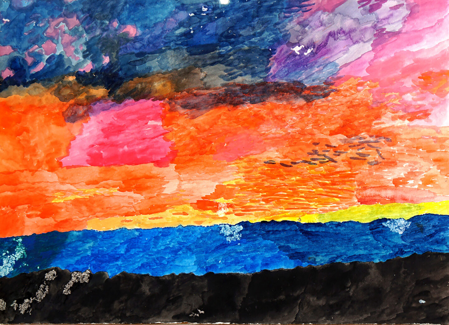 山崎盛次「夕暮れ」