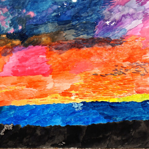 山崎盛次「夕暮れ」