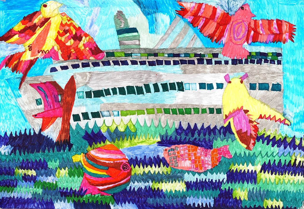 山崎孝「船と鳥」