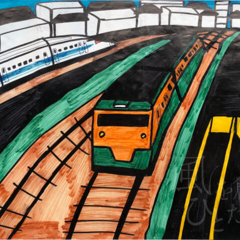 松井久悦「高架橋から…」