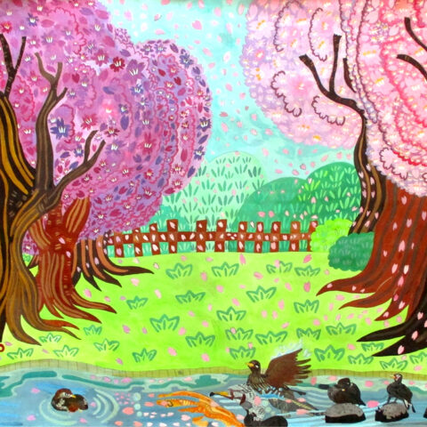 安田 幸大「桜とコイとカモ」