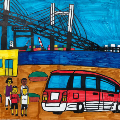 松井久悦「横浜ベイブリッジの下で」