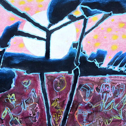 太田 利三「十人と月と」