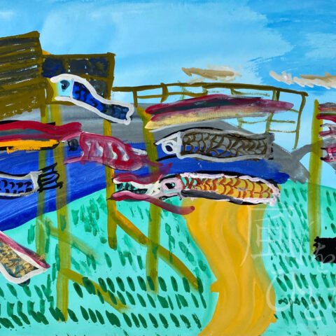 多田 雄祐「狩野川とこいのぼり」