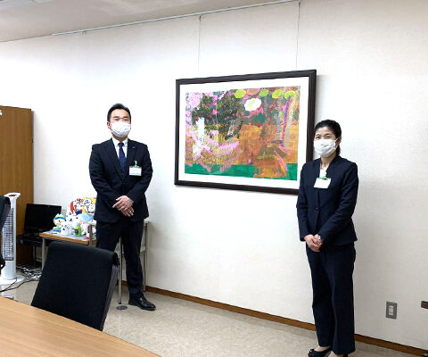 まちじゅうアート展示作品 磐田市副市長室さま「森の住人」