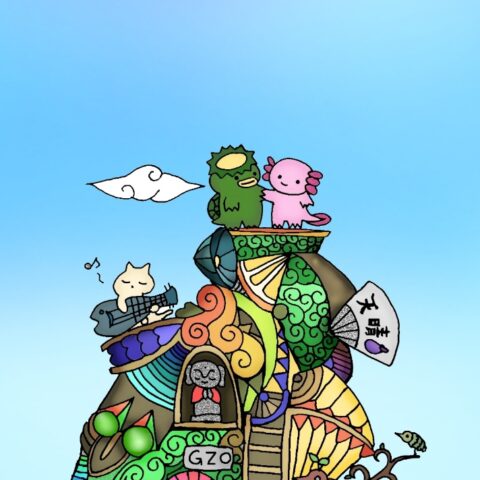 葉月 ハブ「鳩の家族」