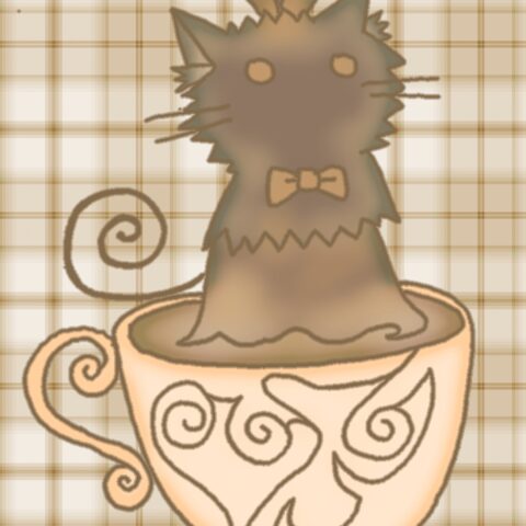 葉月ハブ「立体ラテアート猫」