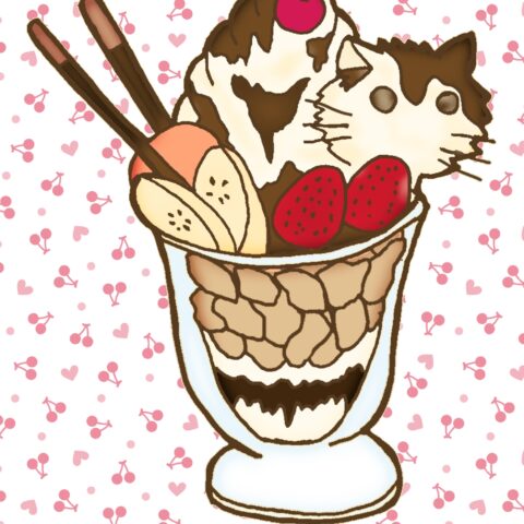 葉月ハブ「こだわりパティシエの気まぐれパフェ猫」