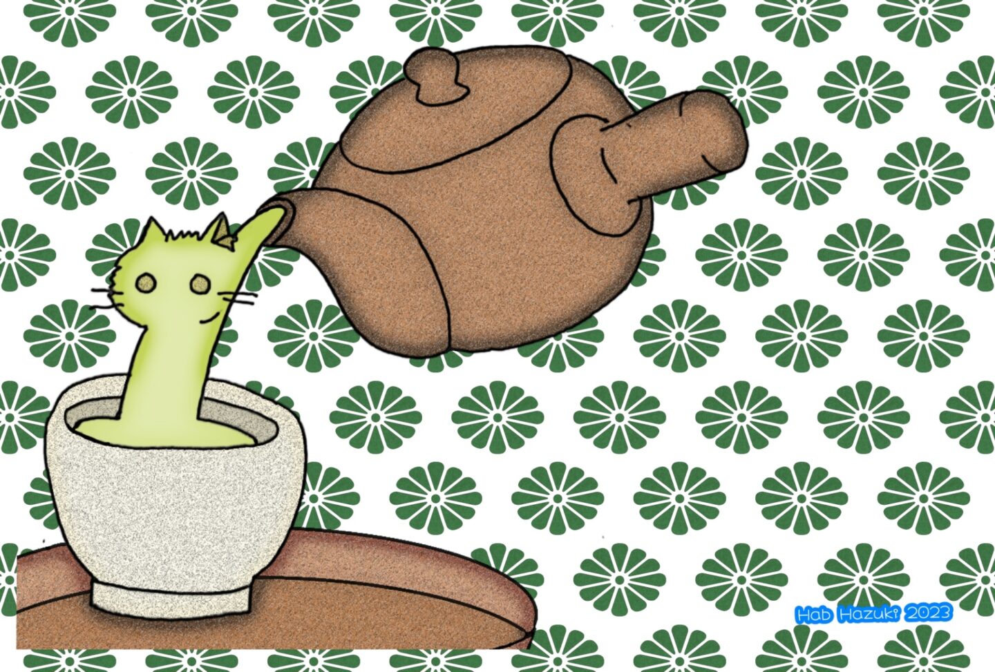 葉月ハブ「新茶ネコ」