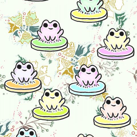 葉月ハブ「カラフルカエル2」