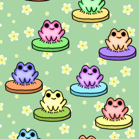 葉月ハブ「カラフルカエル1」