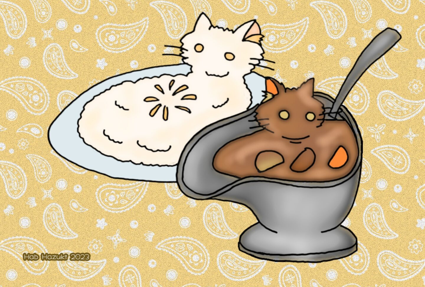 葉月ハブ「こだわりぬいた本格欧風カレー猫」