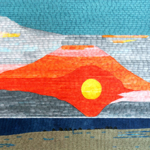 安間佐恵「夕日（遠州灘）」