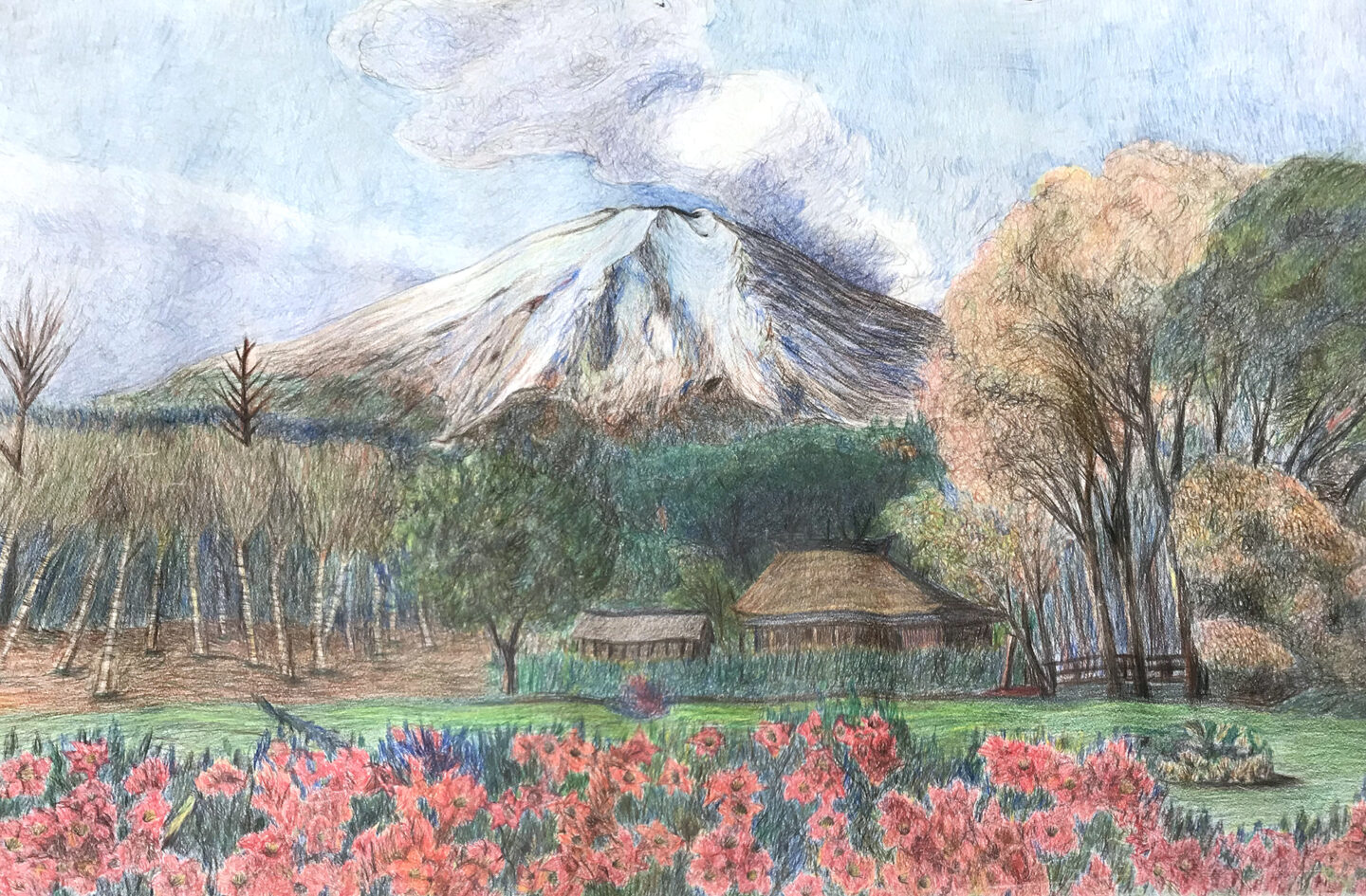 田代源一郎「アルプスの春」