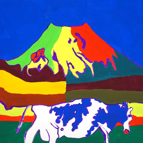 杉本英司「富士山と牛」