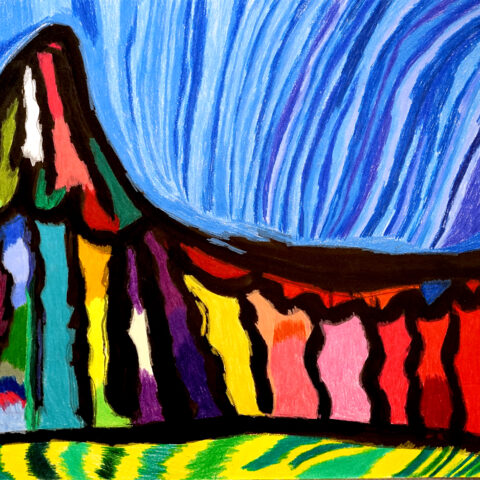 大石理央「水柱の富士山」