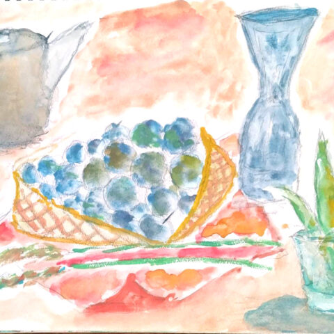 陶山 昌和「静物画デッサン　色付け　10」