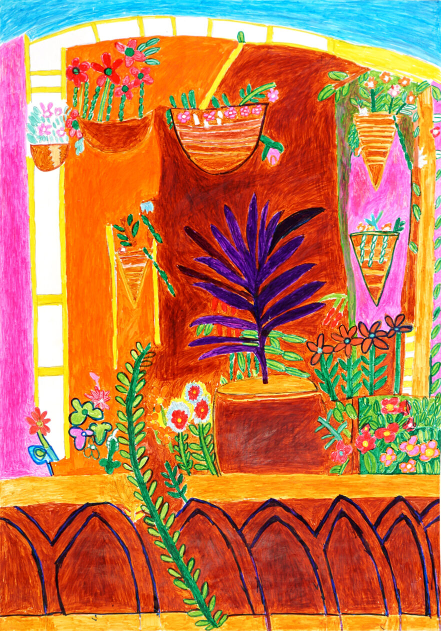 松永きよみ「窓際の植物2」