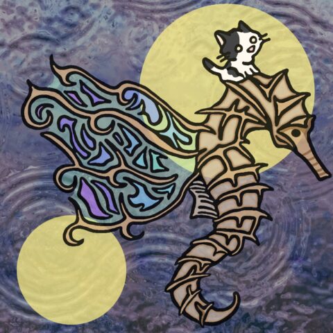 葉月ハブ「タツノオトシゴと２つの月」