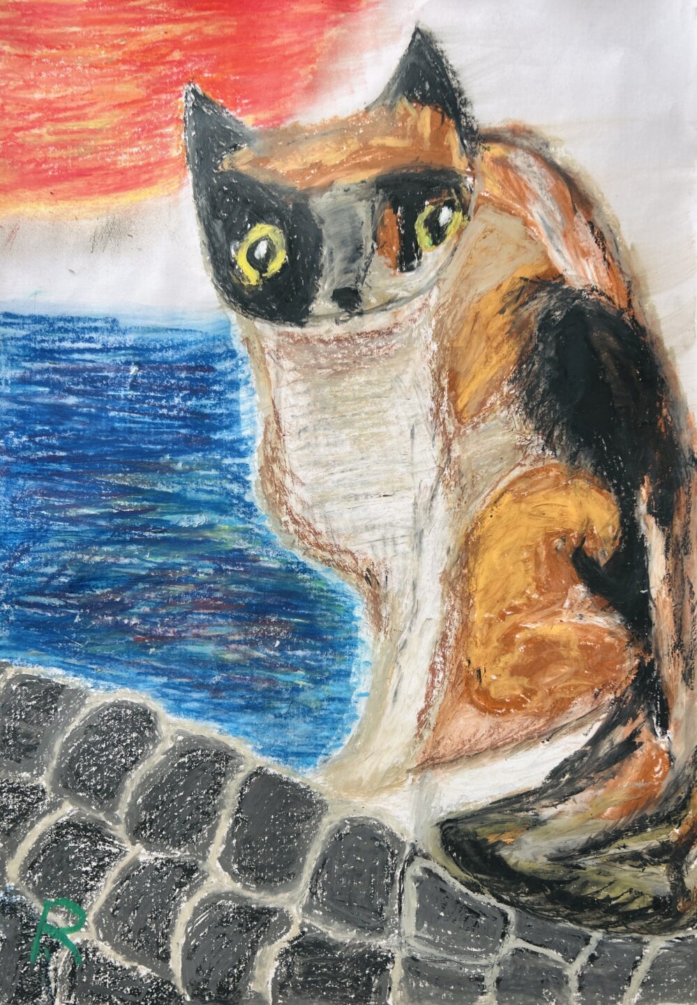 廣瀬 綸子「猫と海」