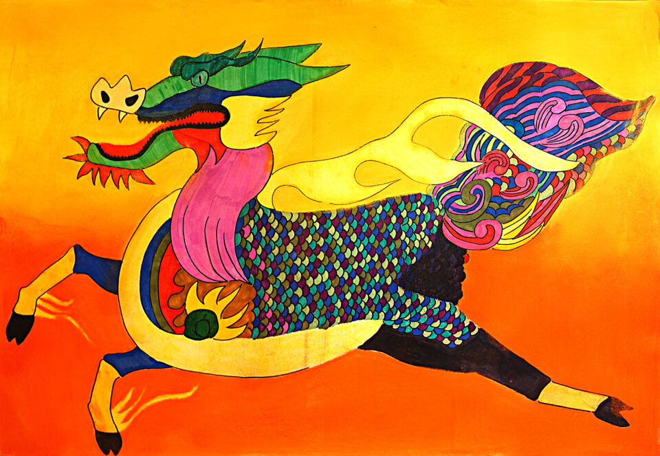 櫻井陽菜「麒麟」 | ふじのくに障がい者芸術ポータルサイト Findart