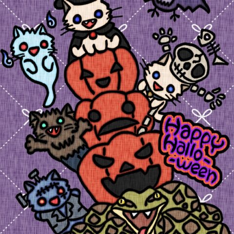 葉月ハブ「ハロウィンイラスト③」