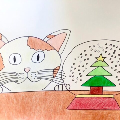 井出 颯哉「クリスマスドームとねこ」