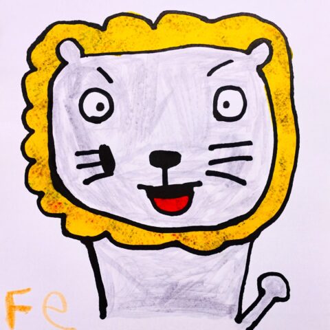 石井 鉄兵(Fe画伯) 「ライオン2」