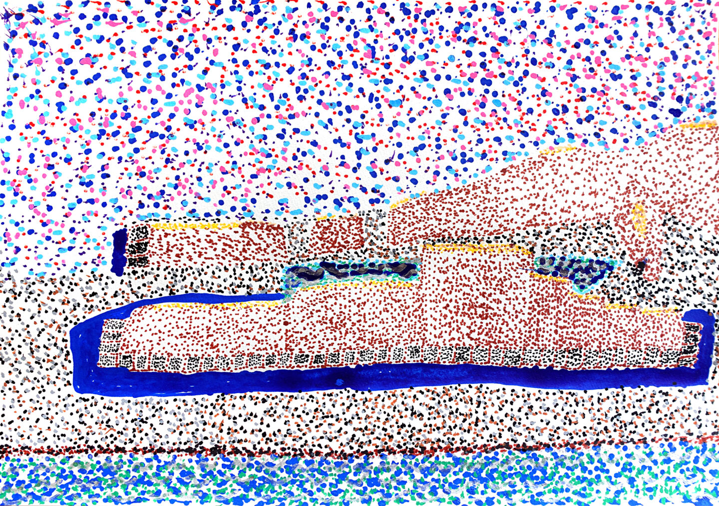 伊豆の国市戦国時代韮山城点描画