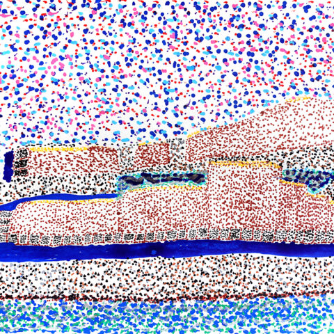 伊豆の国市戦国時代韮山城点描画