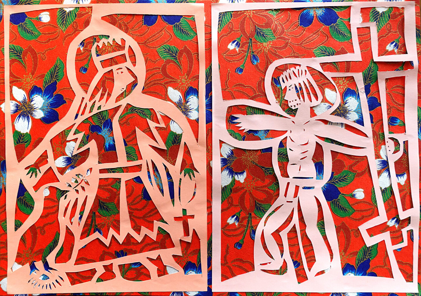 切り絵 聖母とイエスキリスト