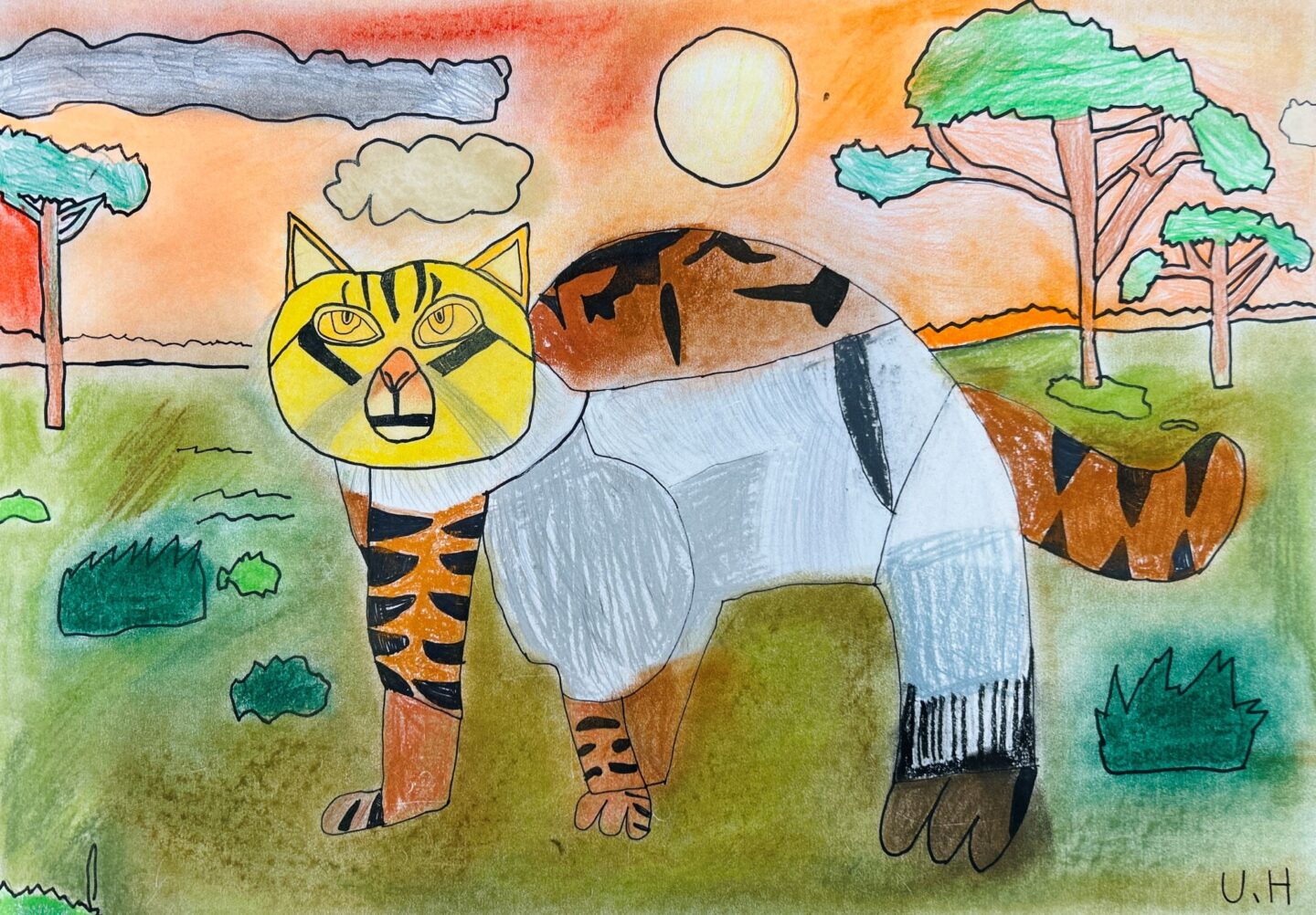 宇川 輝「太陽と猫」