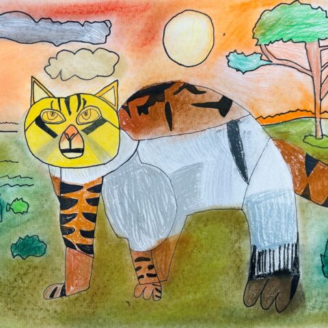 宇川 輝「太陽と猫」