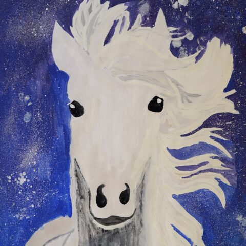 影山 桃花「夜空を駆ける白馬」