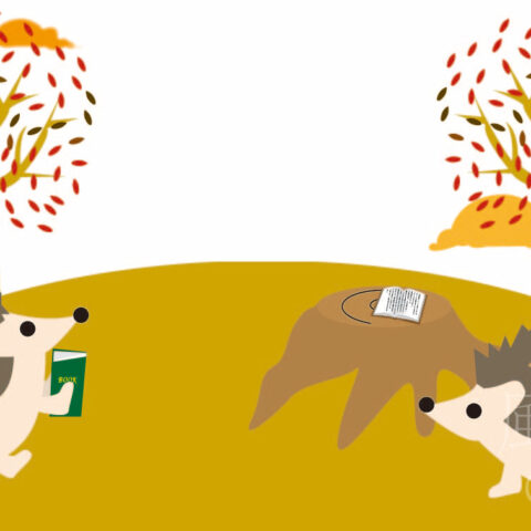 西尾 亜加梨「読書のハリネズミ」