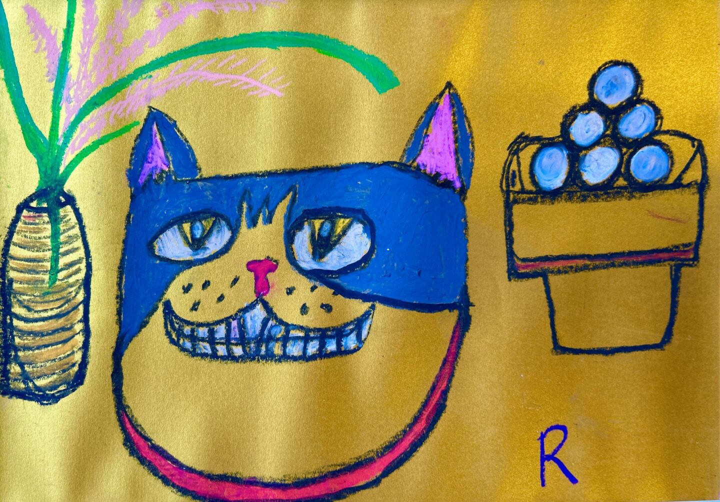 ひろせ りんこ「お月見にゃんこ」